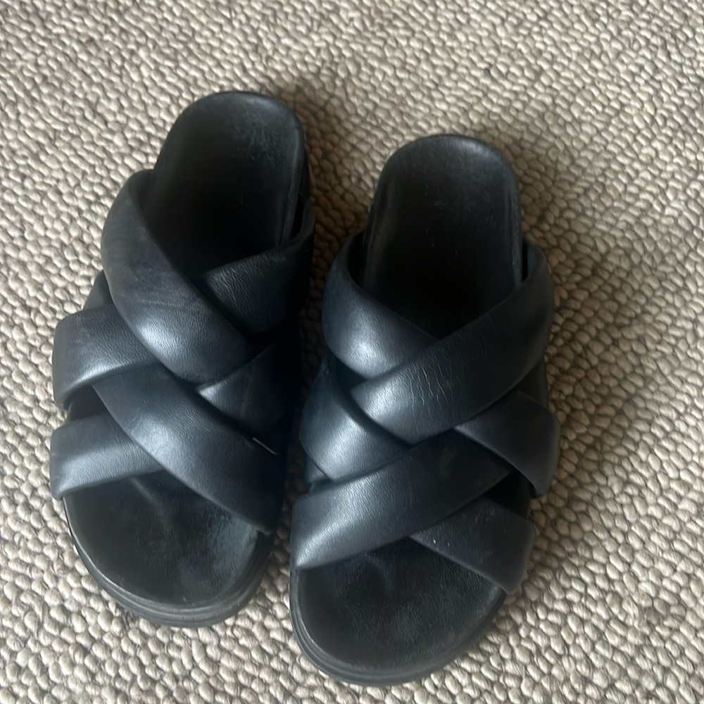 Ivy Lee slides, near new condition, lightly worn. Retail for $175. Size 39